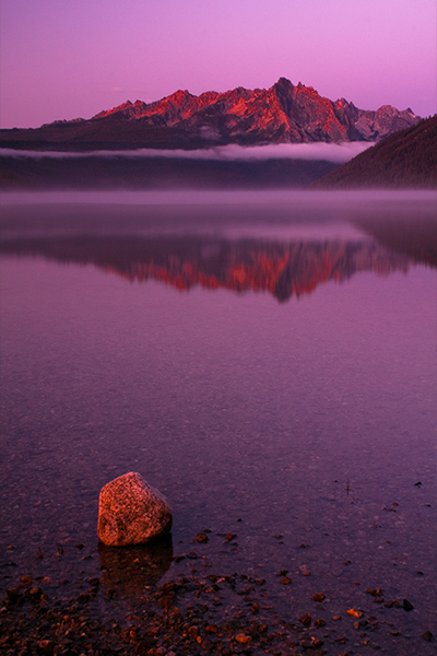 Landscape shot at red fish lake.